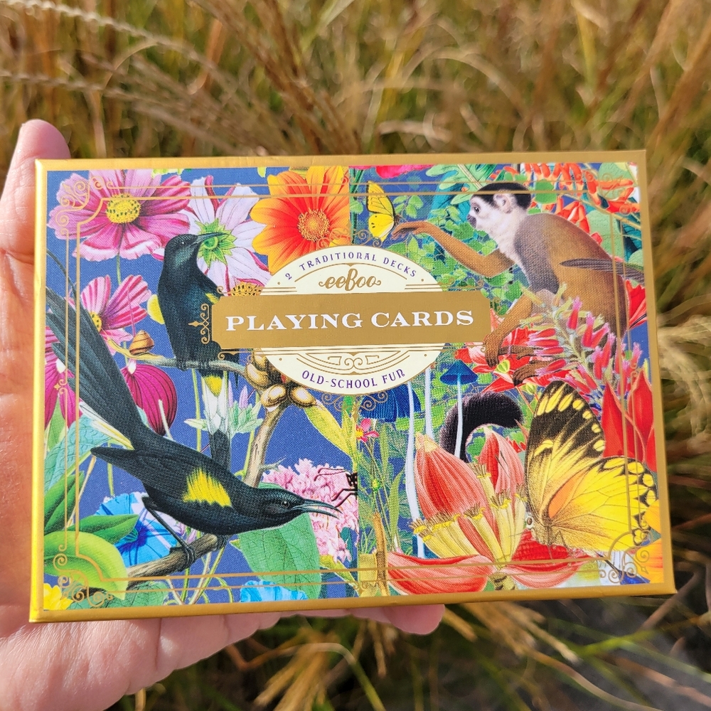 Botanical Garden Animal Print Playing Cards  NWT ~ Garden of Eden Bird Butterfly - Picture 5 of 11